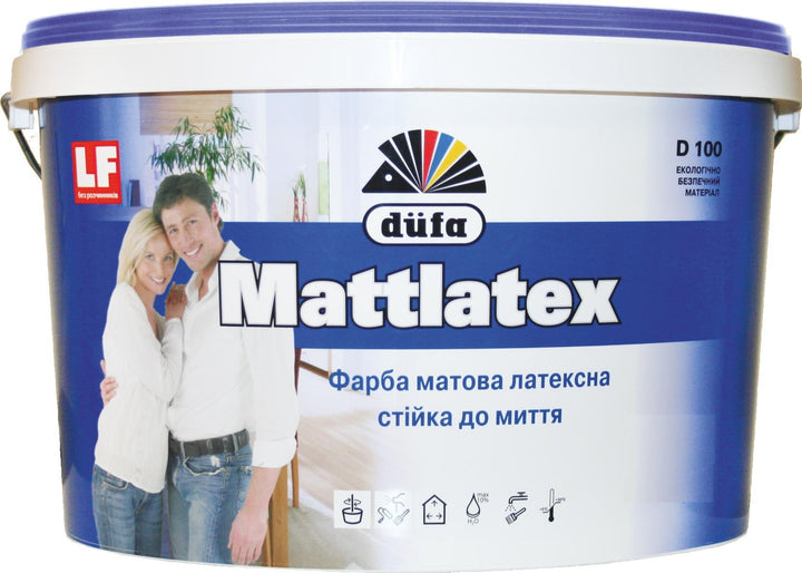 Латексна  фарба    D100  Mattlatex    (стійка до миття)
